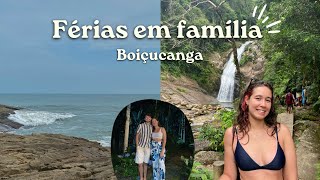 Vlog férias em família boiçucanga  praia cachoeira ano novo [upl. by Ahseinad439]