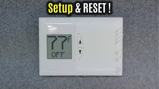 LUX Pro PSDH121  How to RESET amp SETUP  NonProgrammable Thermostat [upl. by Vickey621]