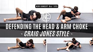 New Concept BJJ  Defending the Head amp Arm Choke Craig Jones Style  NoGi Coach Caleb Flippin [upl. by Rillis]