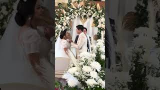 First kiss at INC firstkiss newlyweds wedding ing [upl. by Akcinehs118]