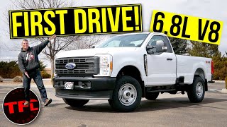 I Drive a 2023 Ford Super Duty XL Work Truck with the BrandNew 68Liter V8 [upl. by Merri]