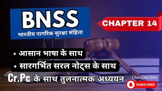 BNSS Bhartiya Nagarik Suraksha Sanhita 2023  Chapter 14 rjs law [upl. by Akessej674]