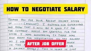 SALARY NEGOTIATION  How to Negotiate Salary after Job Offer  Counter Job Offer  Rough Book [upl. by Mulvihill]