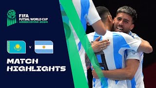 HIGHLIGHTS Kazakhstan v Argentina  FIFA Futsal World Cup Uzbekistan 2024 [upl. by Canon664]