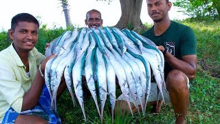 KING of GARFISH Recipe  Grandpa Cooking Garfish Recipe  Seafood Recipes  Fish Curry Village Food [upl. by Adnhoj]