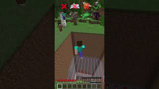 Laser Pit vs Mobs Survival meme shorts minecraft [upl. by Ititrefen111]