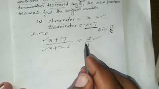 The denominator of a rational number is greater than its numerator by 7 [upl. by Yole]