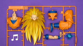 ♪Build Super Saiyan 3 Son Goku  Dragon ball  Satisfying beat building  Speed build  Model Kit [upl. by Ettenay]