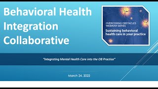 Integrating Perinatal Mental Health Care into the OB Practice [upl. by Cooke]