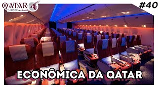 O QUE FAZER DENTRO DO AVIÃO 40  BOEING 777 DA QATAR AIRWAYS DOHA SP  Estevam Pelo Mundo [upl. by Narbig]