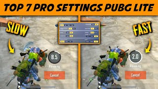 Top 7 Settings In PUBG MOBILE LITE Only PRO Players USE HINDI [upl. by Madid]