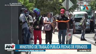 Ministerio de Trabajo publica fechas de feriador [upl. by Rock]