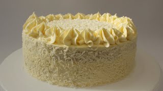 Raffaello Cake  White Chocolate Coconut Cake with Coconut Buttercream  Cake Decorating Tutorial [upl. by Ordep934]