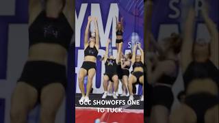 Rangers occ showoffs one to tuck cheertumbling cheerleading shorts backhandspring coedstunt [upl. by Leuqram]