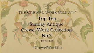 Antique Crewel work Collection Top 10  No 7 The Tree of Life [upl. by Rafael374]