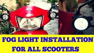 How to install foglight in motorcycle heropleasure [upl. by Atihcnoc]