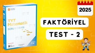 345 TYT MATEMATİK SORU BANKASI ÇÖZÜMLERİ  FAKTÖRİYEL  TEST 2  2025 [upl. by Doreg]