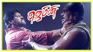 Gemini Movie Scenes  Vikram and Kalabhavan Mani fight in the jail  Vikram agrees to mend his ways [upl. by Ailuig100]