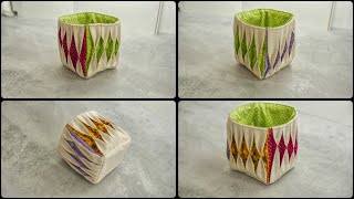 A fabric box for small items with a 3D effect MYTKOandMYTKO [upl. by Anirehs]