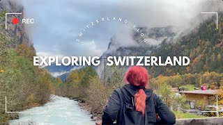 Solo traveling  Switzerland  exploring Swiss villages  wandering Lauterbrunnen Trummelbach Falls [upl. by Milzie]