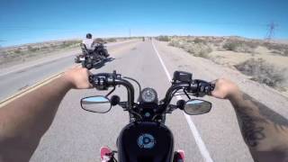 Route 66 Ride Victorville to Barstow Harley 48 go pro [upl. by Schulz86]