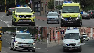 Reserve Ziekenwagen MUG en Politie met spoed bij het HH Ziekenhuis in Lier [upl. by Ydarg]