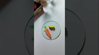 Clay miniature craftclay banana amp carrot🥰satisfying shorts Ritus Artworks [upl. by Tallu]