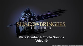 FFXIV Viera Voice 10 Combat amp Emotes [upl. by Ihteerp310]