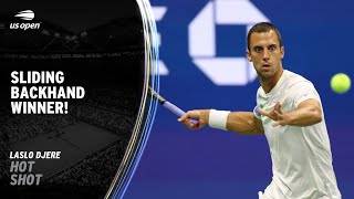 AMAZING Laslo Djere Backhand Winner  2023 US Open [upl. by Goldina]