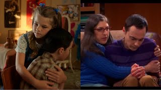 Sheldon cries comforted by Missy amp Amy  The Coopers [upl. by Krawczyk845]