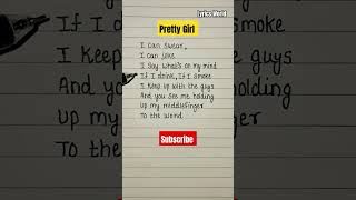 Pretty Girl Maggie Lindemann yt lyrics shorts song lyricsstatus songlyrics music prettygirl [upl. by Dollie]