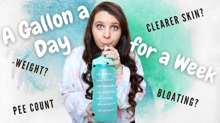 I Drank A Gallon of Water a Day for a WeekHeres What Happened  Challenge [upl. by Amikat]