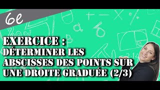 Déterminer les abscisses des points sur la droite graduée 23 [upl. by Ahtnamas]