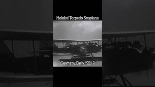 1930’s Germany  Heinkel’ Torpedo Seaplane in Flight navalhistory germany heinkel aviation [upl. by Helve]