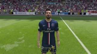 Fifa 15 Demo  PSG Player Faces [upl. by Nnaycnan]