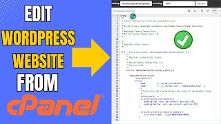 How to Edit Wordpress Website From Cpanel  Edit Website in Cpanel [upl. by Trabue]