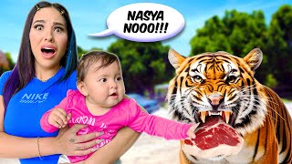 NASYA POR PRIMERA VEZ EN UN ZOOLÓGICO Alimento animales salvajes 😰 [upl. by Aridatha]