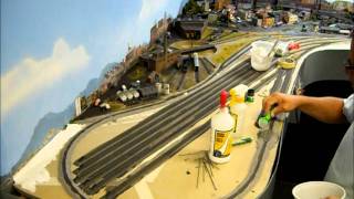 Fast Motion Track Ballasting by Fifer Hobby Supply [upl. by Haraz764]