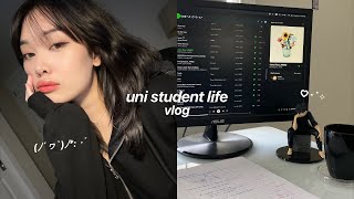 uni vlog💻 Seasonal stress realistic worries about school staying at home amp studying for finals [upl. by Illehs98]