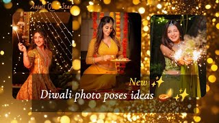 Diwali photo poses ideas for women 🪔✨ diwaliphotoshoot diwali photoshoot viralvideo trending [upl. by Decamp]