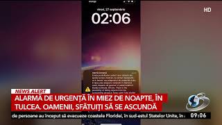 Alertă extremă în județul Tulcea după un nou atac cu drone la granița Ucrainei cu România A fost em [upl. by Atrahc]