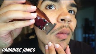 HOW TO TRIM YOUR OWN MUSTACHE AND GOATEE  AT HOME [upl. by Edaw127]