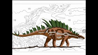 137  do you know about KENTROSAURUS lets learn and color [upl. by Alane]