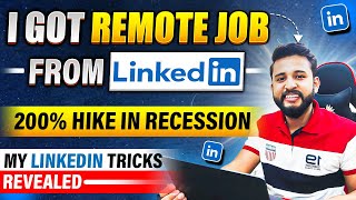 LINKEDIN THAT GOT ME JOB IN RECESSION  REMOTE DATA ENGINEER  MY LINKEDIN TRICKS REVEALED [upl. by Tekla]