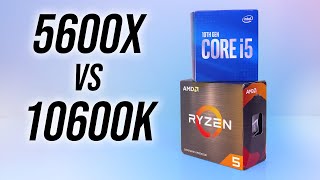 AMD Ryzen 5 5600X vs Intel i510600K  Best 6 Core CPU [upl. by Yenots]