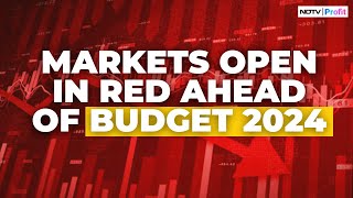 Share Market Opening Nifty Sensex Open In Red Ahead Of Budget 2024 I Bank Nifty amp RIL Slump [upl. by Vale]