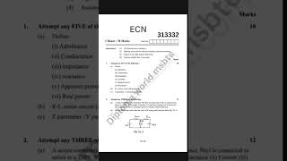 ECNmsbte k scheme winter 2024 Electrical Circuits and Network imp paper 312303 kscheme msbte [upl. by Ecinwahs586]