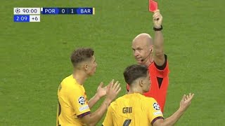 Gavi Red Card 🟥 Porto vs Barcelona 01  All Goals and Extended Highlights [upl. by Atlante]