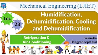 L 23 Humidification and Dehumidification  Refrigeration and Air Conditioning  Mechanical [upl. by Nyliac117]