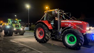 Louth Christmas Tractor Charity Run  Holton Le Clay 2023 [upl. by Ellinej]